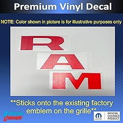 RAM Grille Emblem Overlay Decal Stickers 2025-2026