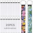 Anpuimult Sublimations-Schlüsselanhänger – 30 Stück, Neopren, Doppelseitig Bedruckbar, 10x4,3 Cm
