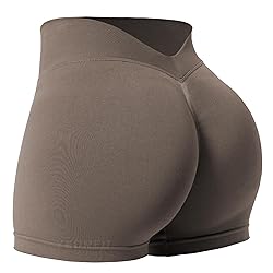 YEOREO Workout Scrunch Shorts Women V Back Gym Butt