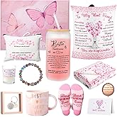 Blosssound Galentines Day Gifts Set for Women, to My Best Friend Throw Blanket Gift Baskets Ideas for Women Friends Female Bestfriend Besties Sister Wife Valentines Set