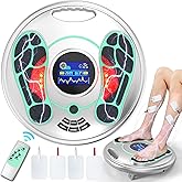 EIGOTDYH EMS Foot Massager for Neuropathy, NMES Foot Stimulator for Neuropathy Foot Massager for Circulation and Pain Relief EMS with TENS Unit Muscle Stimulator Pads