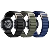 Nylon Band Compatible with Samsung Galaxy Watch 7/FE/6/5 Pro 4 3/Watch 4 6 Classic/Active/Gear S2 S3 Frontier Band, 20mm 22mm Sport Loop Strap for Galaxy Watch 47mm 43mm 45mm 40mm 44mm 42mm 46mm 41mm