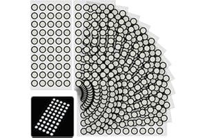 ENOMAKER 3D Scanning Marker, 600pcs Accurate 3D Scanner Tracking Dot, High Reflective Positioning Target, Round Reference Point, Adhesive Circle Sticker, Easy to Distinguish (Inner 6mm, Outer 10mm)