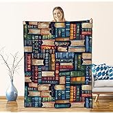 Flannel Book Club Gifts Blankets, Librarian Reading Lover Bookish Throw Blanket for Sofa Couch Bed Living Room, Soft Warm Cozy Book Decor, 60" x 50"