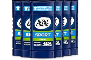 Right Guard Sport Antiperspirant Up To 48HR, Fresh, 2.6 Oz (Pack of 6)