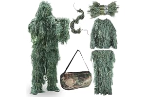 FUNPENY Ghillie Suits for Men, Outdoor Camo Hunting Ghillie Suit Costume Clothings