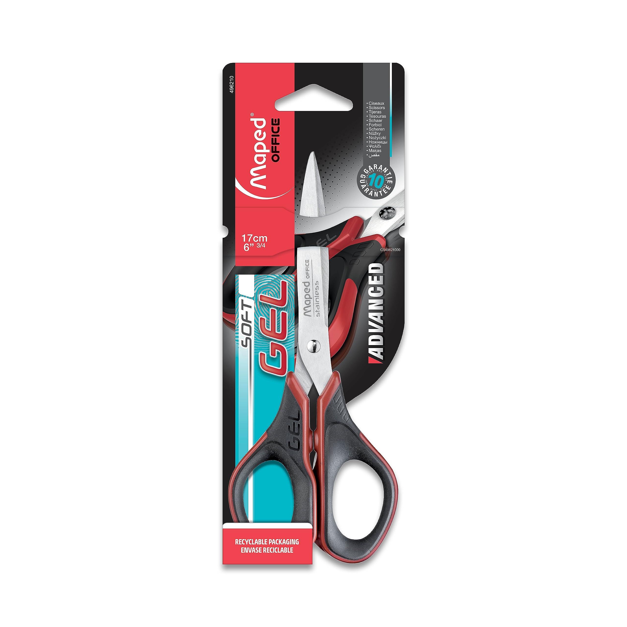 Maped Office Advanced Gel Scissors 17cm