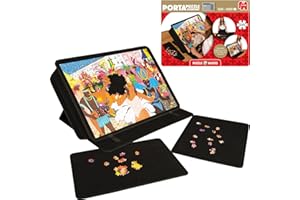 PORTA PUZZLE Jumbo Portapuzzle Comfort - Non-Slip Felt, Portable Jigsaw Puzzle Board with Adjustable Angle for 500 to 1000 Pieces - Lightweight, Easy to Store Puzzle Mat, Sorter & Organiser