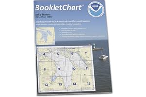 Paradise Cay Publications NOAA BookletChart 14860: Lake Huron, Handy 8.5" x 11" Size. Paper Chart Book Designed for use Aboard Small Craft