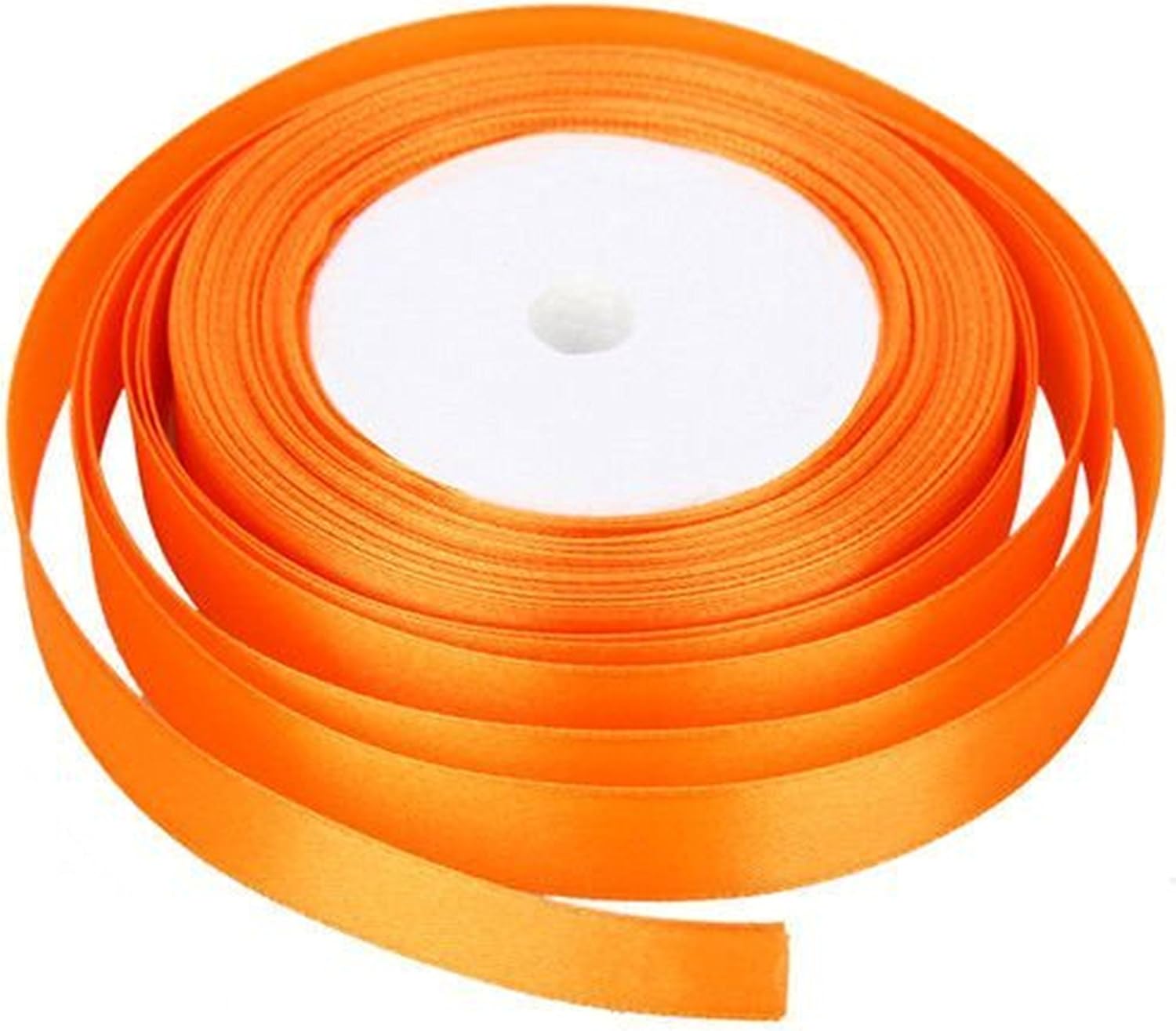 22 25 METRES X 10MM Orange Satin Gift Wrap Ribbon, Ribbons for Gift Wrapping Christmas Ribbon