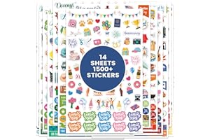 TERSUS Planner Stickers - Holiday Seasonal Planner/Calendar Sticker, Over 1500 Stickers Per Pack, Colorful, Festival Theme Design Accessories Decorate Your Planner