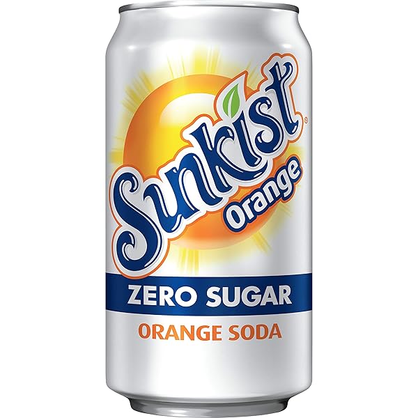SUNKIST ZERO SUGAR ORANGE SODA, 12 FL OZ CANS, 12 PACK