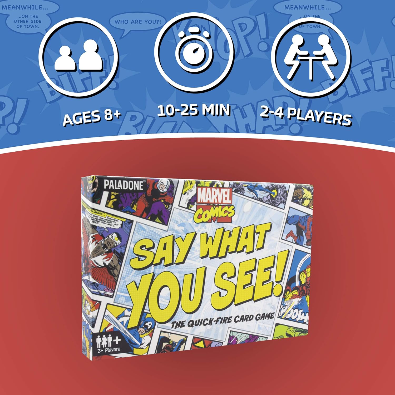 Marvel Paladone Say What You See Card Game, Officially Licensed Disney Comics Merchandise, White, 12 cm x 2.7 cm x 17.9 cm - Image 3
