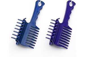 EQUIESSENTIALS Pbisnrmo Clip Braiding Comb - Hair Braiding Comb - Plastic - Pet Supplies - Horse Owners/Groomers - Navy, Purple