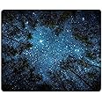 Hokafenle Mouse Pad, Square Personalized Computer Mouse Pads Design, Washable Mouse Mat, Gaming Office Home Non-Slip Rubber Base Mousepad, Stars Night Sky