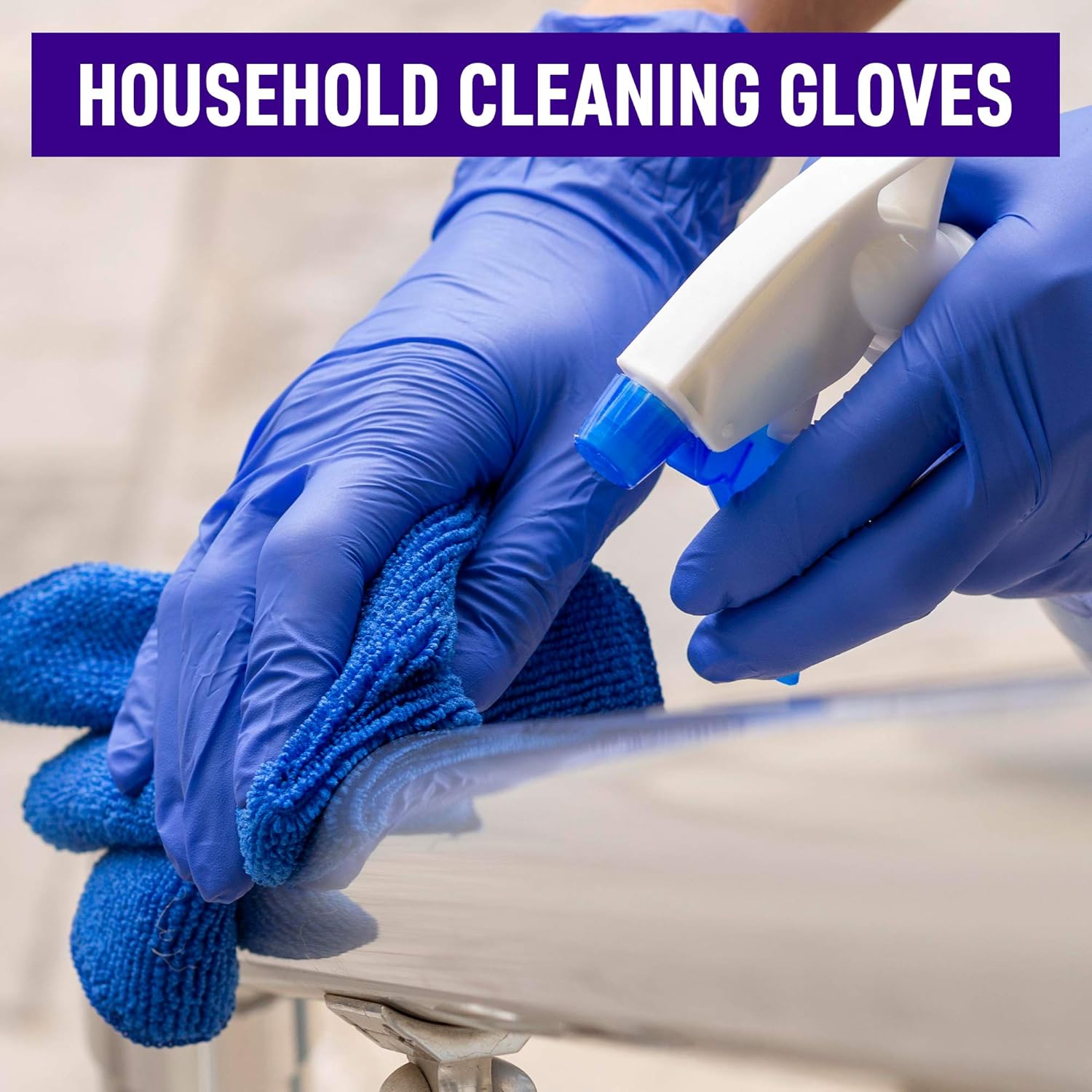 Synthetic Nitrile Disposable Gloves Medium -100 Pack -Latex Free Medical Gloves: Clothing