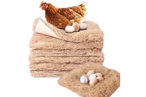 Matutinus Laying Hen Nesting Pads, Premium Bedding for Chicken Nesting Box, Chicken Coop Accessories, 13x13 (6 Pieces)