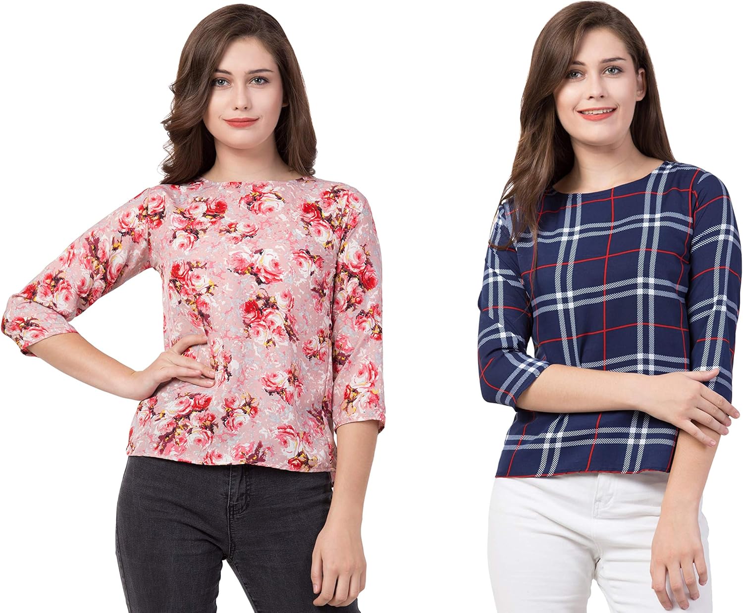 Buy RIBA Combo Top Blue/Pink at Amazon.in