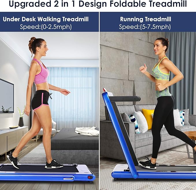 Amazon Com Smart Folding Treadmill 2 In 1 Electric Motorized
