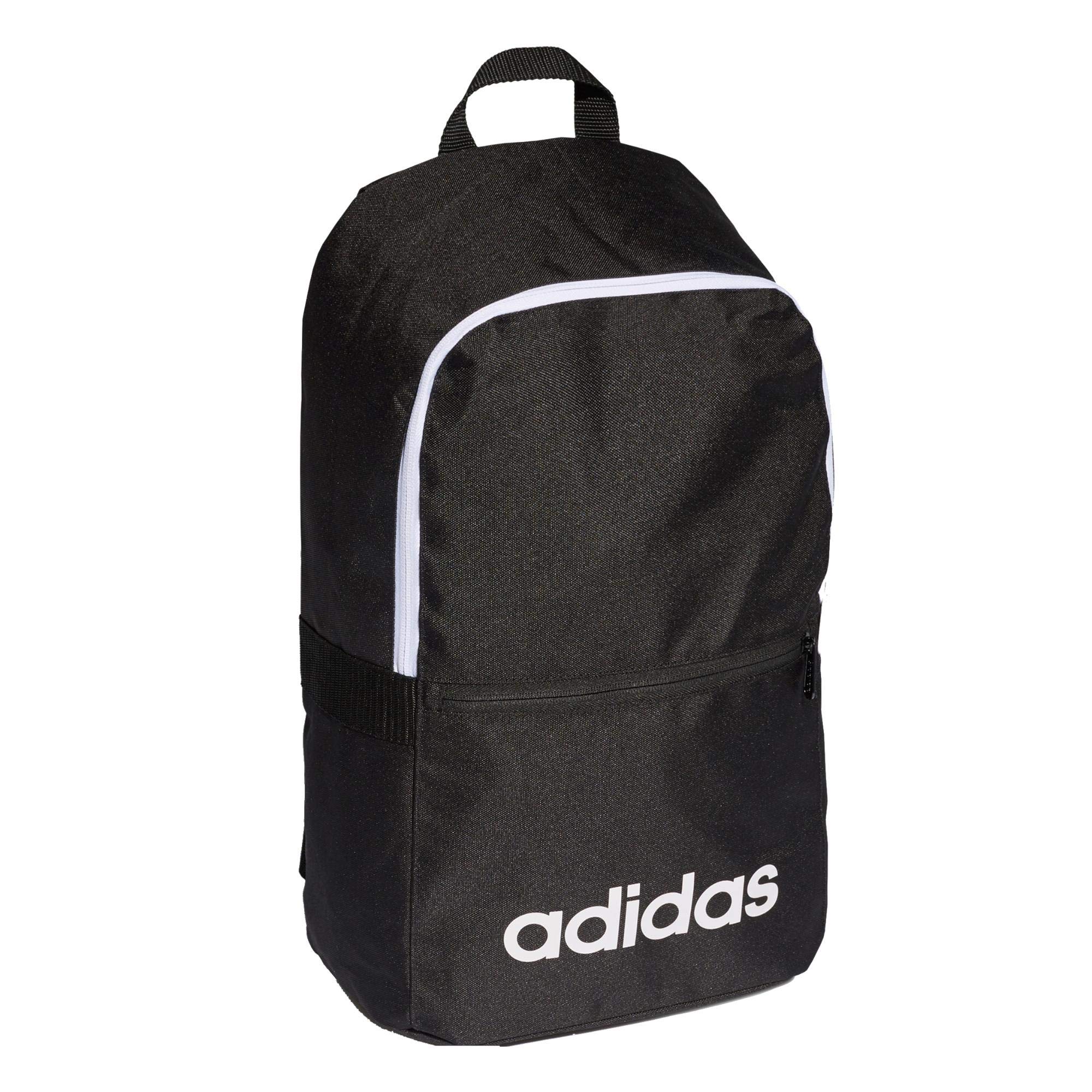 Adidas Linear Classic Daily Backpack - Black/Black/White, One Size