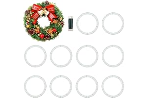 MTB GARDEN 20 Inch Christmas Green Wire Wreath Frame,10 Pack Metal Front Door Wreath Round Form Iron Ring for Christmas, New Year Decors, Crafts, DIY, Holidays, Events