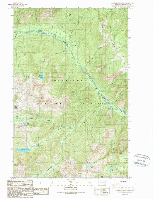 YellowMaps Cashmere Mountain WA topo map, 124000 Scale, 7