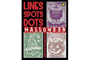 Lines Spots Dots HALLOWEEN One Color Coloring Book