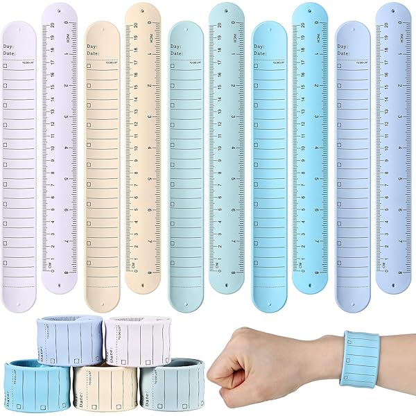 6 Sets Slap Silicone Reminder Bracelet & Badge Reel - Reusable Wrist Notepad For Nurses, Students, Work & Study - View #10