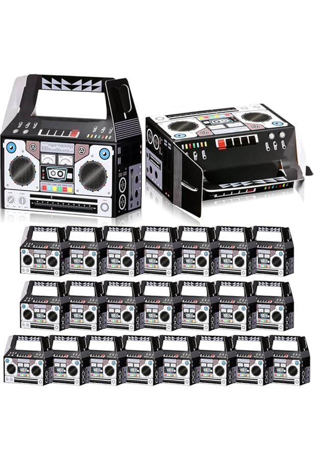 Amazon.com: 12 Pieces 80s 90s Novelty Boom Favor Boxes Boombox