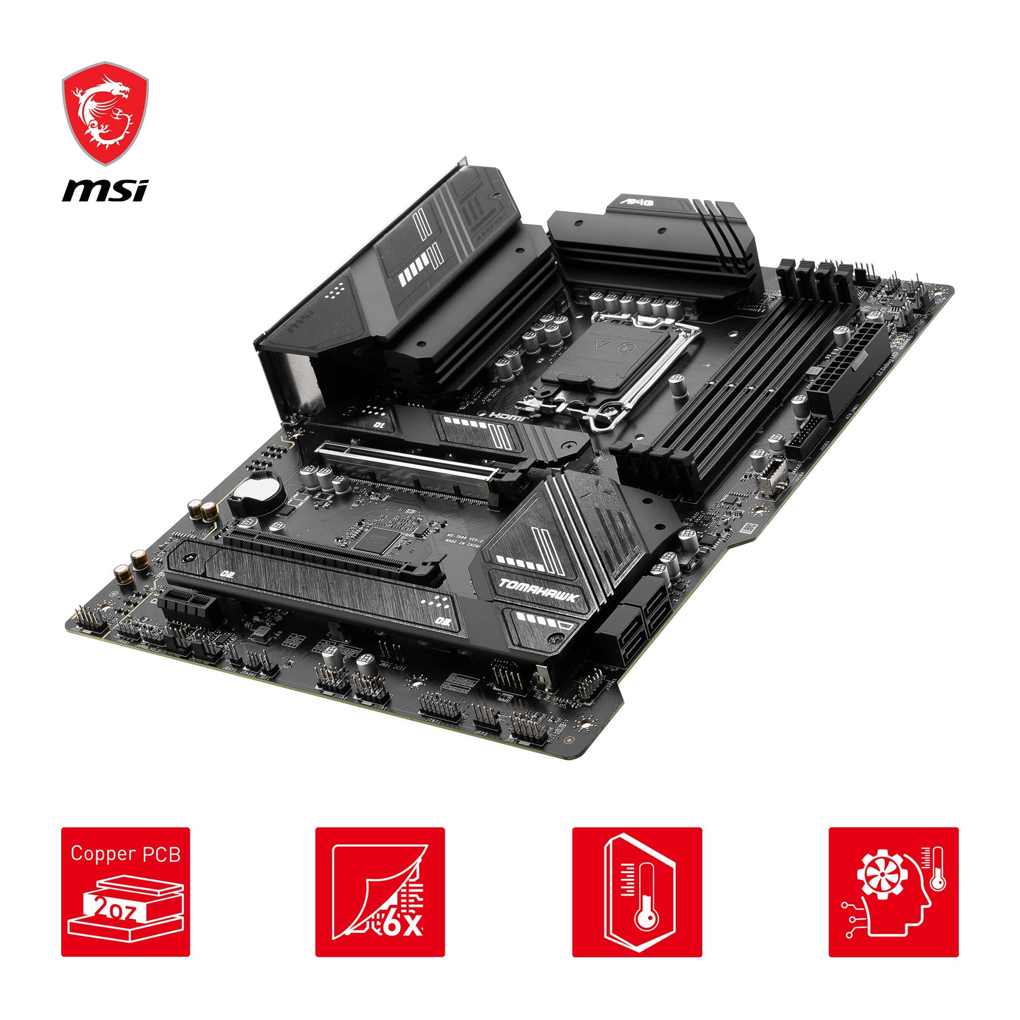 Msi Mag B760 Tomahawk Wifi Motherboard Installed In Gaming Pc Case