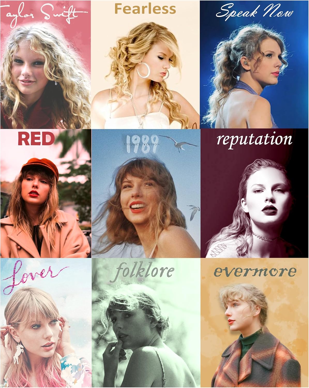 Wall Décor - FUIGFDUK Taylor Music Album Poster The Cover Signed Swift Poster Canvas Wall Art Room Aesthetics for Girl and Boy Teens Dorm Deco(Unframed)