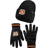 Ultra Game Youth NFL Official Super Soft Marl Knit Winter Beanie Knit Hat with Extra Warm Touch Screen Gloves