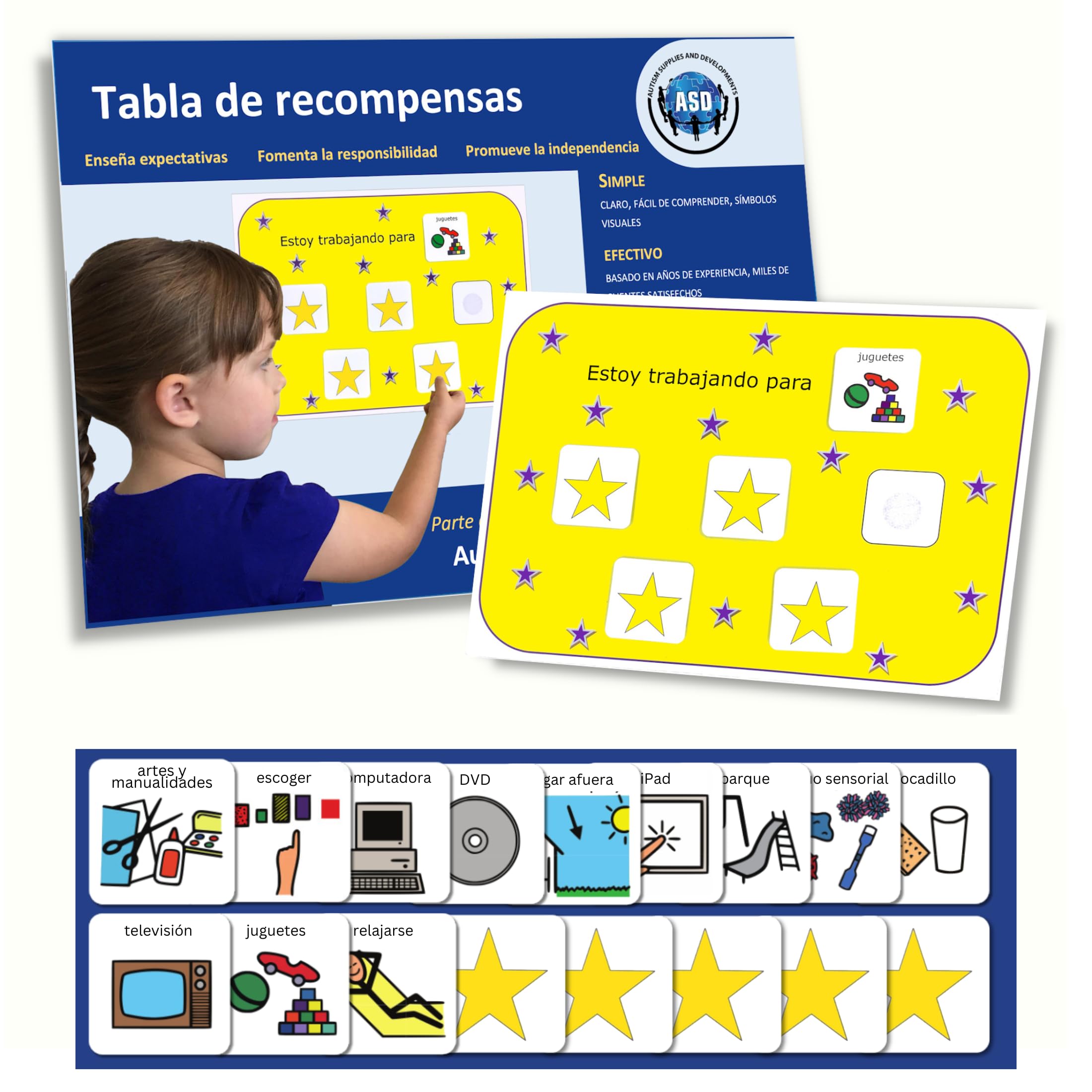 Plastic Visual Reward chart (Spanish) — image 1