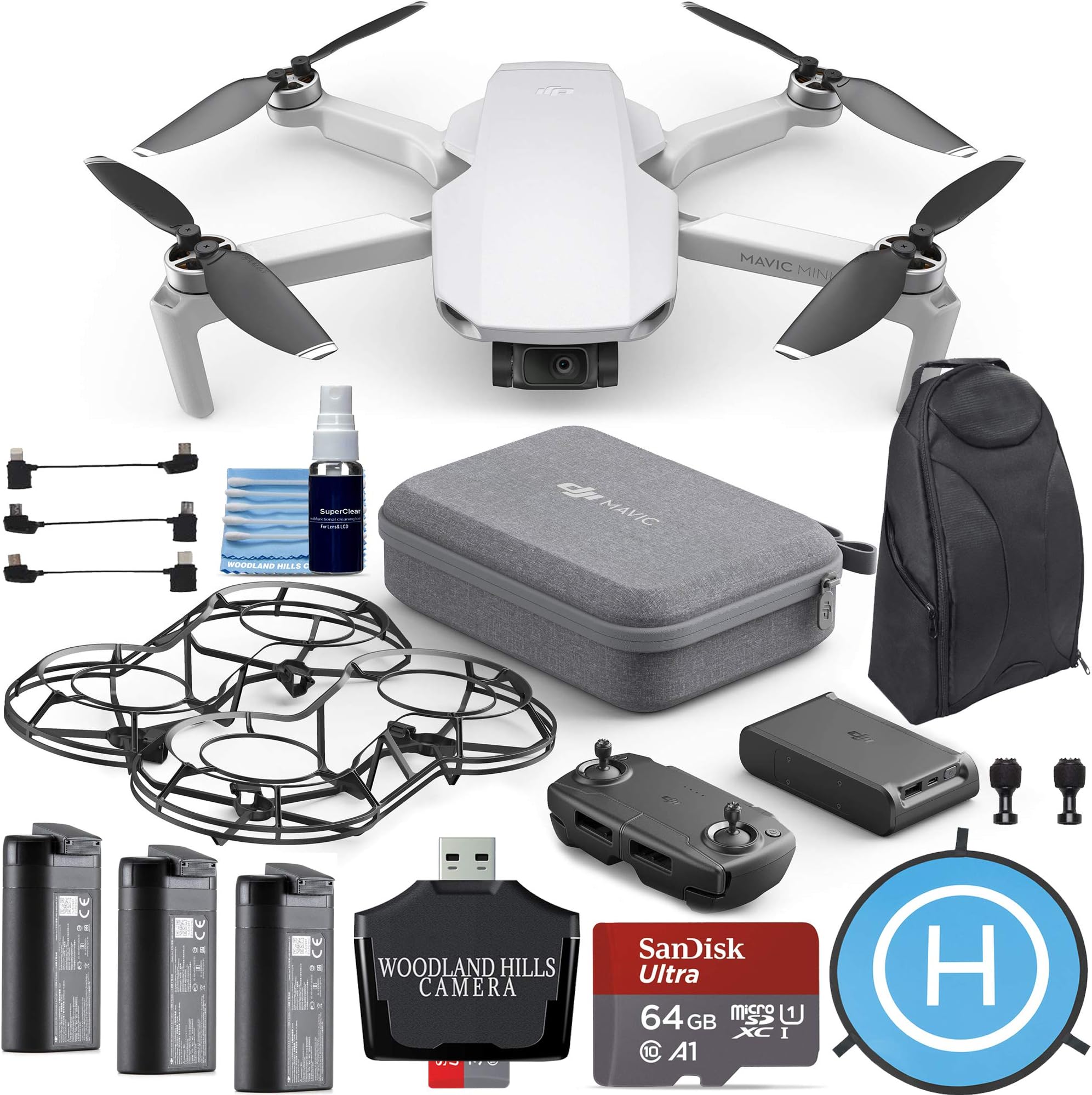 DJI Mavic Mini Fly More Combo Portable Drone Quadcopter Ultimate Pilot Bundle Kit - CP.MA.00000123.01
