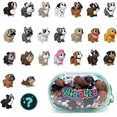 Wigglitz Puppies 25 Pack Collectible Wiggly Fidget Toys | Award-Winning, Plant-Based, Made in USA, Puppies Series Characters, For Collecting, Trading &amp; Creative Play