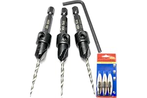 FTG USA Adjustable Wood Countersink Drill Bit Set 3 Pc #4 (7/64")