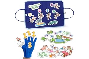 Aizweb Felt Board for Toddlers,Flannel Board Stories for Preschool Learning Activities,Kindergarten Classroom Must Haves,Five Little Monkeys,Five Little Ducks,Daycare Essentials