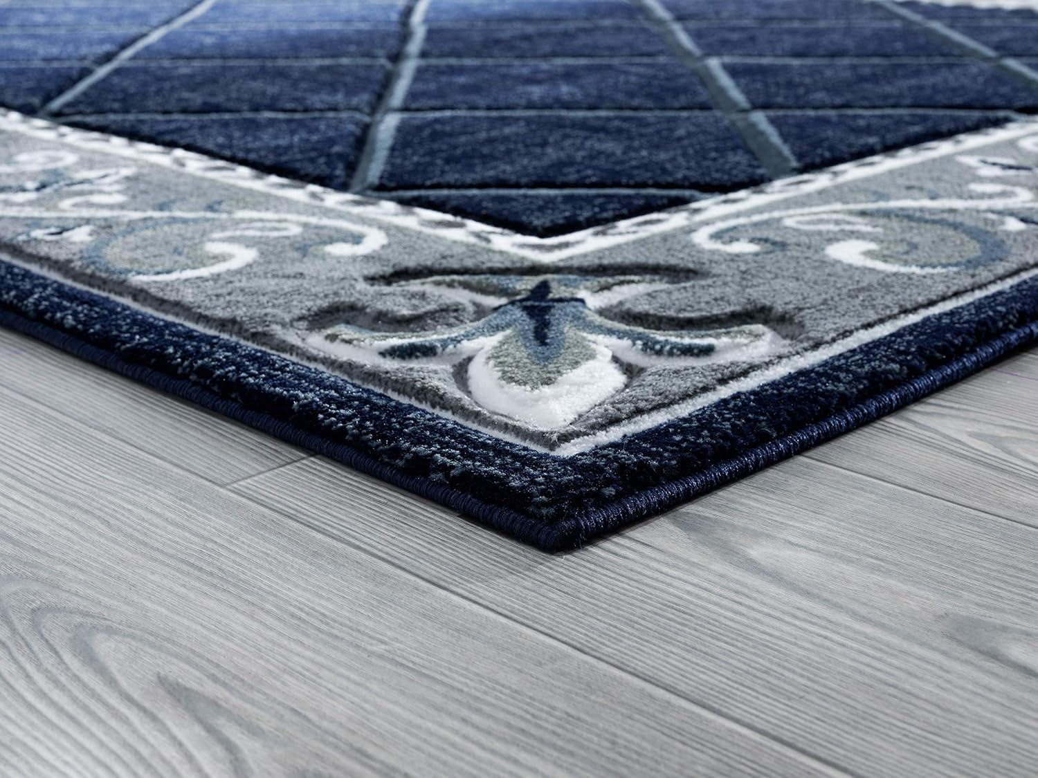 Amazon Com United Weavers Of America Bristol Altamont Navy Area Rug 5 3 X 7 6 Kitchen Dining