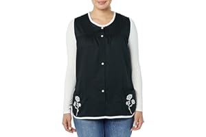 AmeriMark Easy-Care Snap Front Cobbler Aprons Vest with Two Patch Pockets
