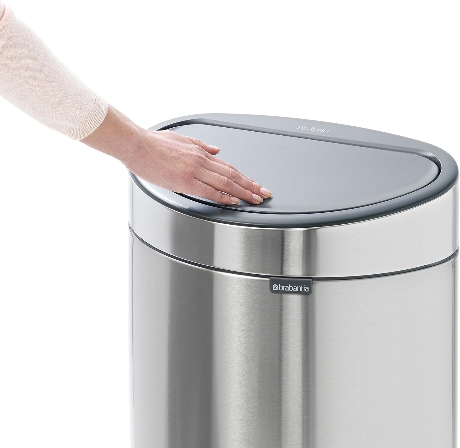 Brabantia 40L Kitchen Touch Bin New (Matt Steel) Removable Lid, Soft-Touch Open, Easy Clean Rubbish Waste Bin + Free Bin Bags - Image 5