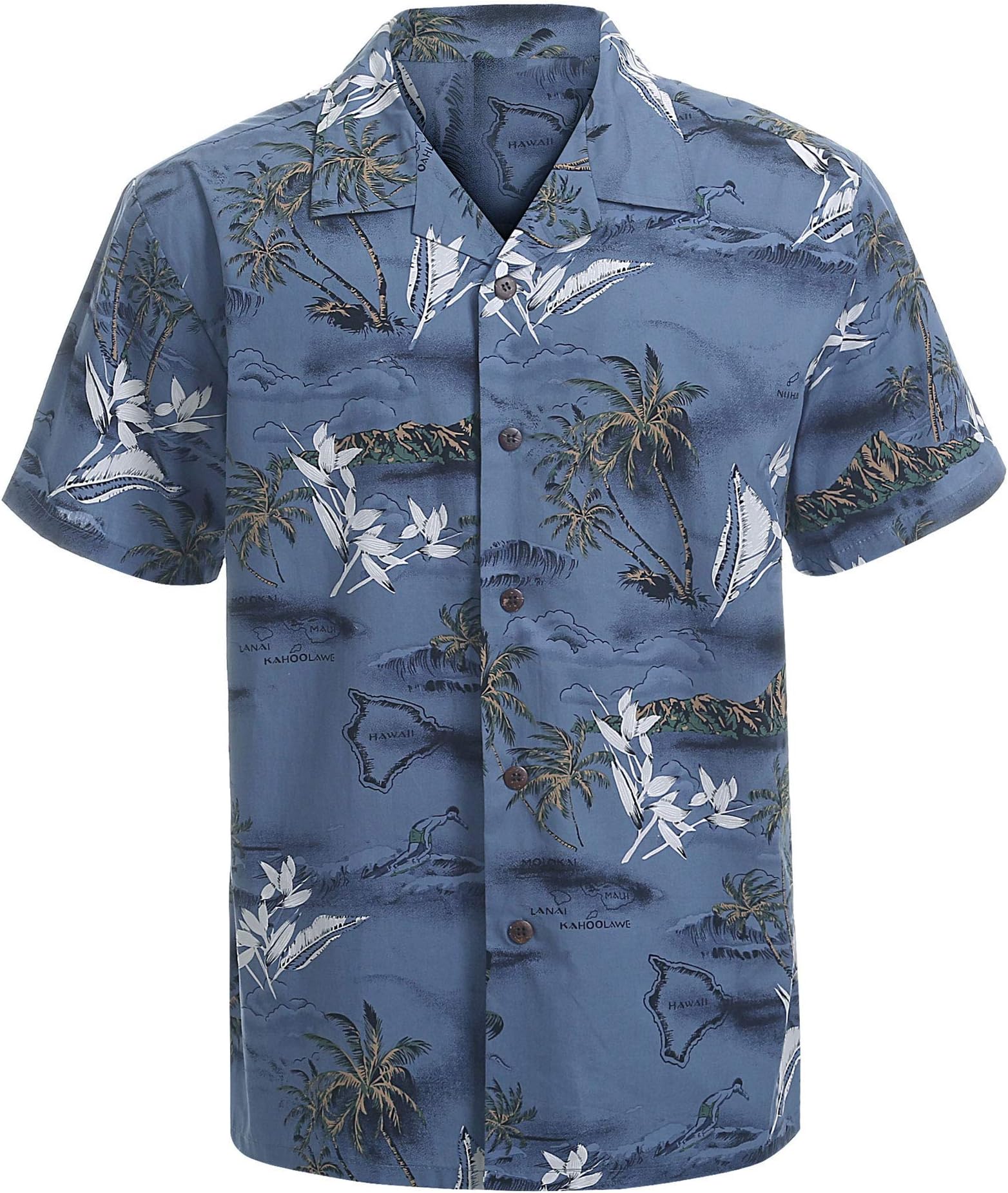 Tropical StormHawaiian Shirts for Men Short Sleeve Regular Fit Mens Floral Shirts