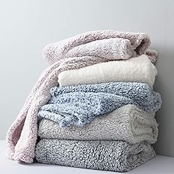 Ultra Soft Cozy Sherpa Throw Blanket, Solid Antique