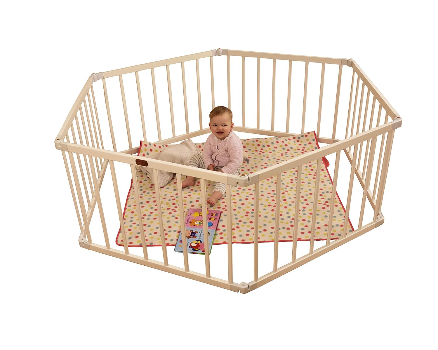 small wooden playpen
