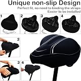 DAWAY C3 Memory Foam Bike Seat Cover Extra Soft Padded Comfort view 5