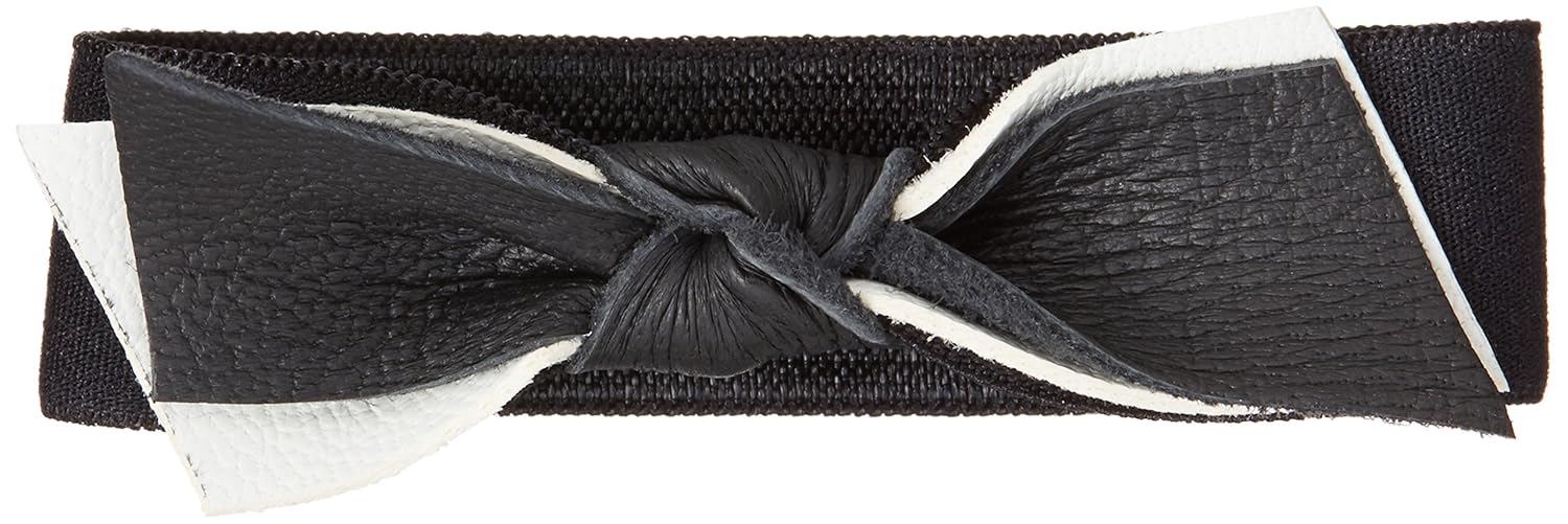 Emi Jay Leather Bow Hair Tie Black White Amazon In Beauty