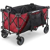 Gorilla Carts Collapsible Folding Outdoor Utility Wagon, 7 Cu Ft, Red | 7 Cu Ft Collapsible Folding Utility Wagon for Beach Trips, Camping, Tailgating and Youth Sports, Folds for Storage