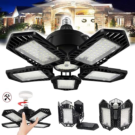 LED-Garagen-Lichter, 150 W, verformbare Garagen-Deckenleuchten, 15000