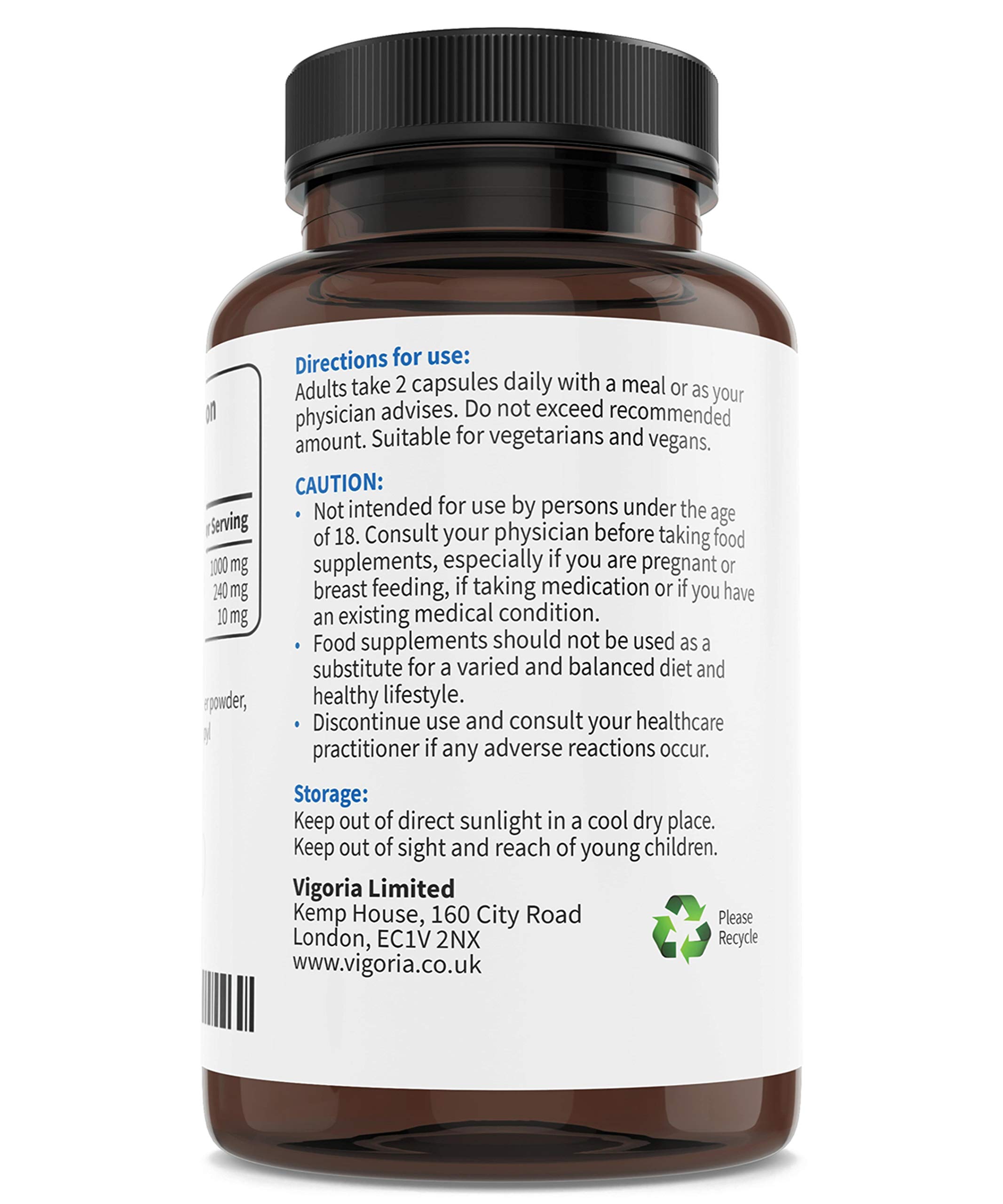 Turmeric + Ginger + Black Pepper for the maximum absorption of Curcumin - Natural Curcuma Longa Root - Antioxidant for Inflammation of the Joints - 1250mg 120 Capsules - Non-GMO Gluten-free Vegan - UK