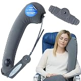 TRAVELREST Ultimate Inflatable Neck Support & Body Pillow - Airplane Pillow for Long Flight Comfort, Travel Essentials, Sleeping Accessories, Headrest Support Seat for Car (Grey)