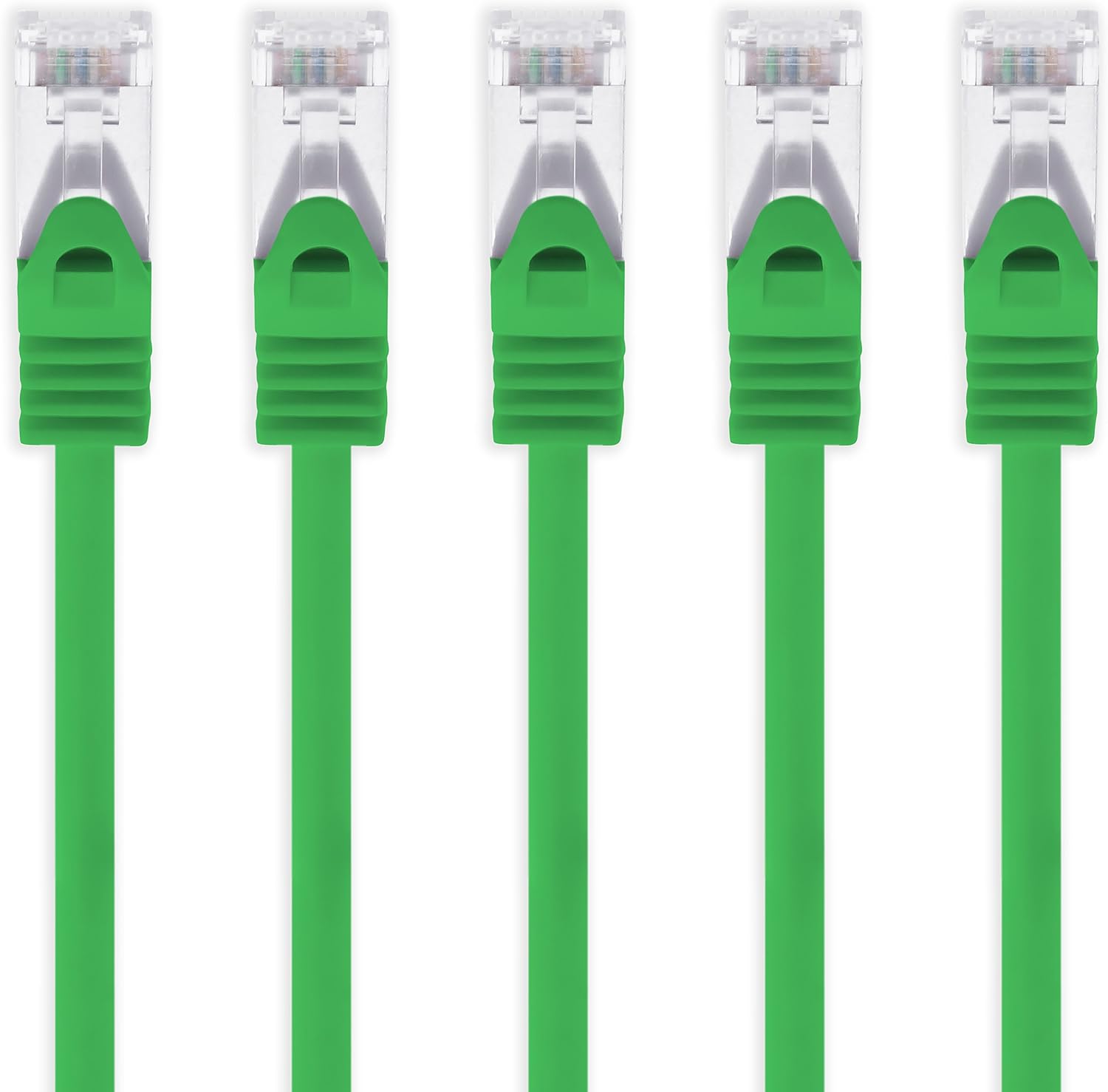 1aTTack.de 1m, green, 5 pieces CAT.7 network cable Sftp (raw cable) patch cable (SET) 10000Mbit/s
